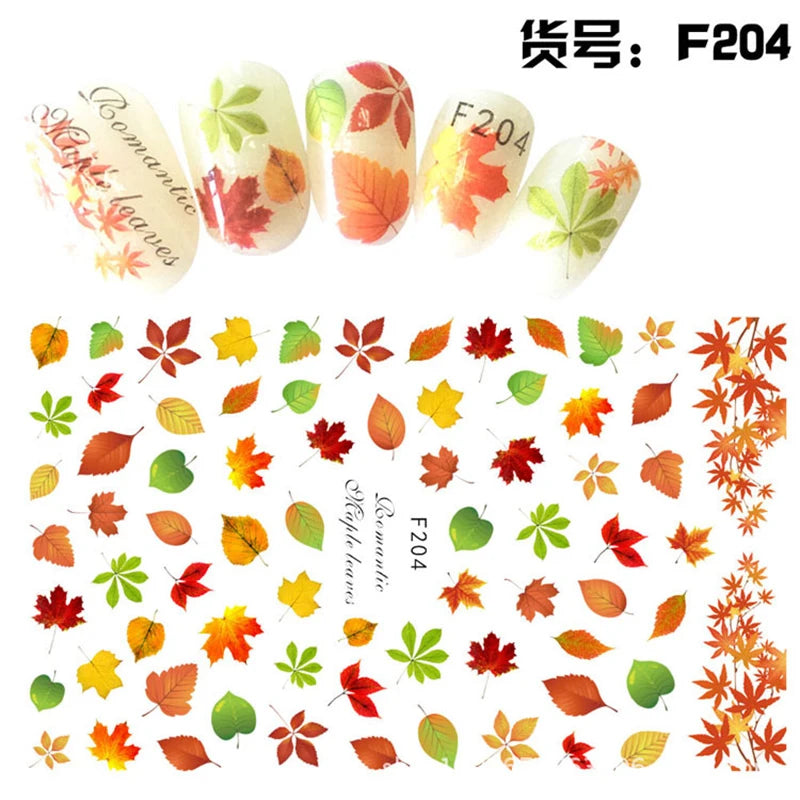 3D Dandelion Peach Blossom Maple Leaf Nail Sticker Nail Art Decoration Color Flower Nail Decal Nail Art Supplies Nail Parts