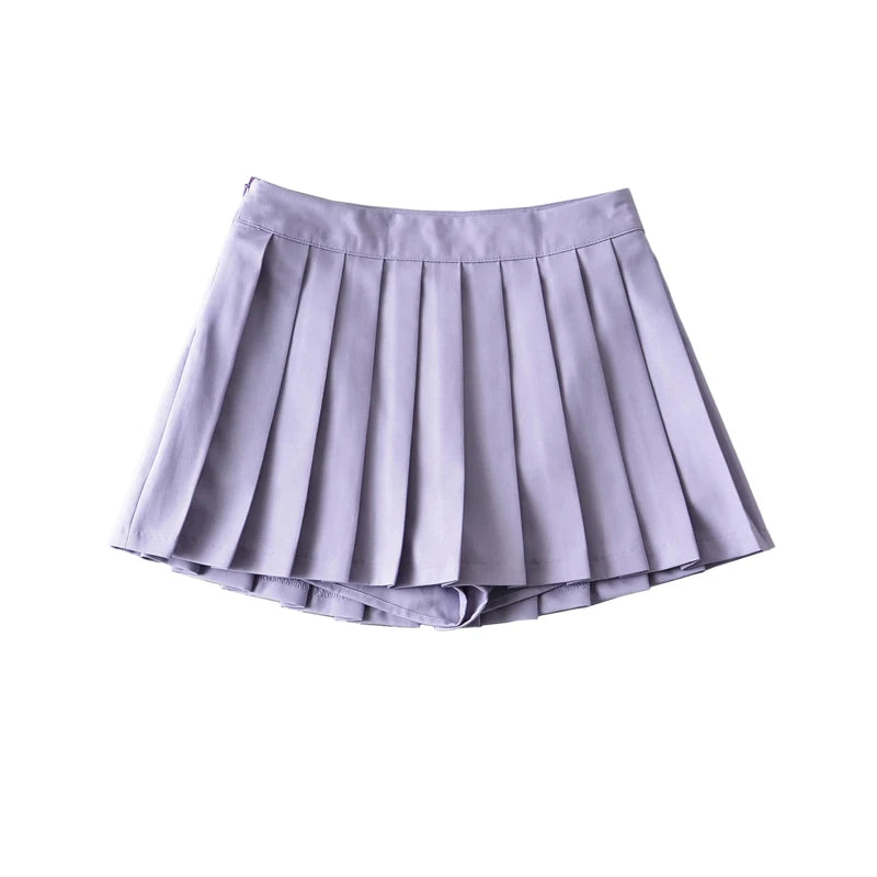 Summer Mini Skirts For Women Harajuku High Waist Skirts Womens Korean Fashion Sexy Skirts Vintage Pleated Skirt Tennis Pink Blue