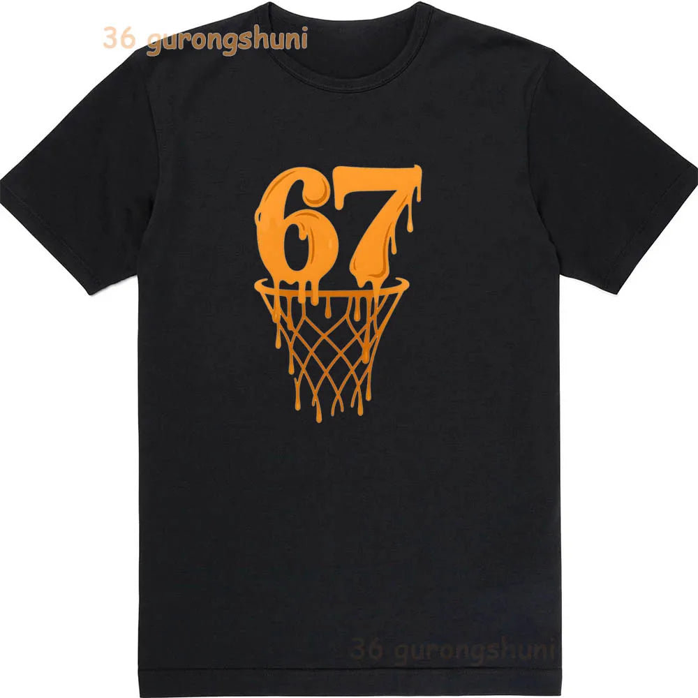 Children 67 print Clothes Kids black T Shirt For Boys Shirts baby T-shirts 6 7 summer Tops For Girl clothing boy Short Sleeve