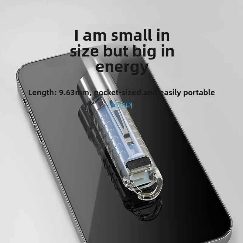 Smile Shark New LED Mini Strong Light Rechargeable Flashlight Super Bright Multifunctional Keychain Outdoor Warning Household