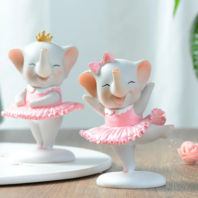 Happy Dancing Elephant Room Decor Home Decorations Cartoon Cute Elephant Ornament Home Decoration Accessories Desk Decoration