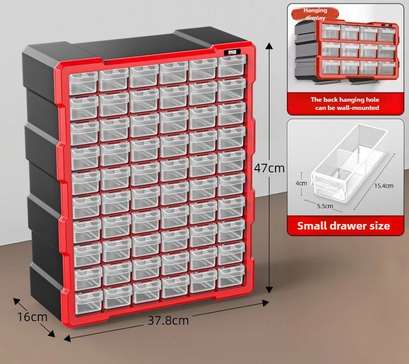 Hardware Toolbox Hanging Design Tool Parts Box Drawer-type Classification Storage Box Sturdy and Durable Tools Packaging