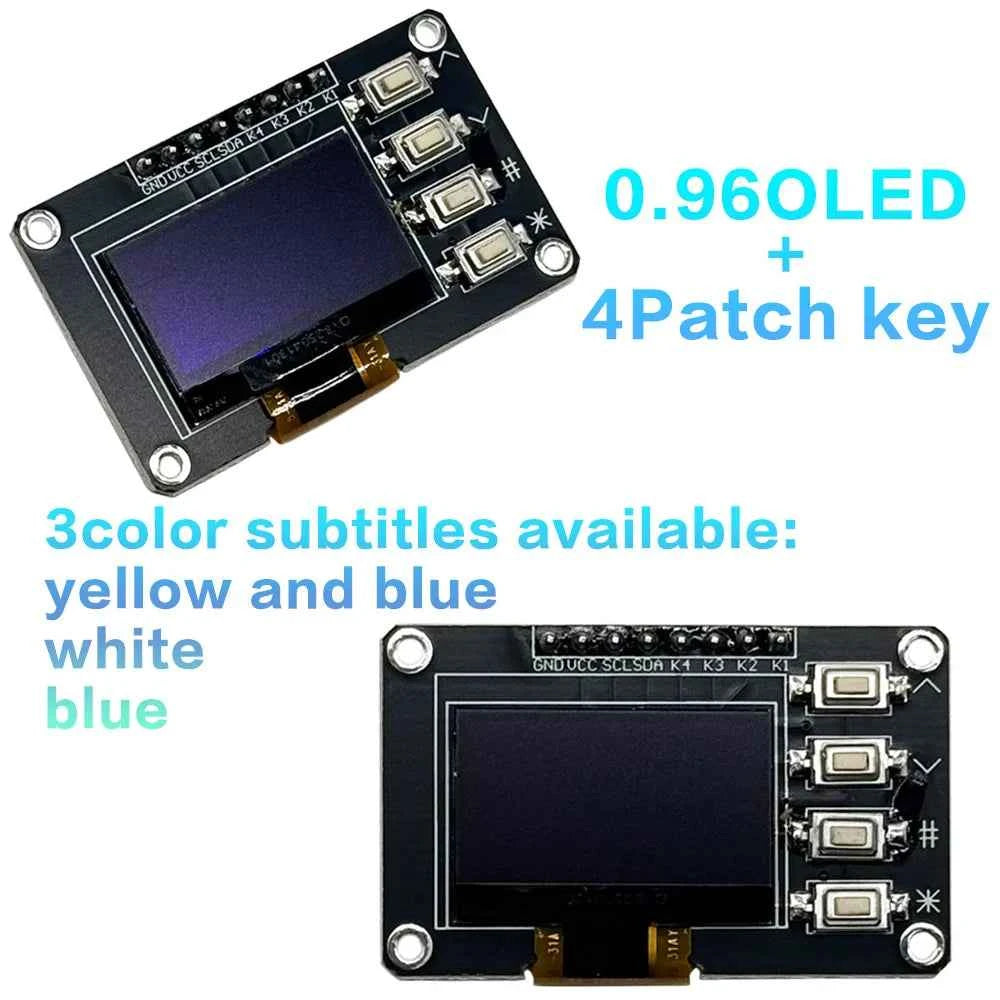 TFT OLED Module EC11 with Rotary Encoder IIC Interface 0.96'' 1.3'' 1.8'' 2.4'' LCD Screen Options for White/Blue Buttons
