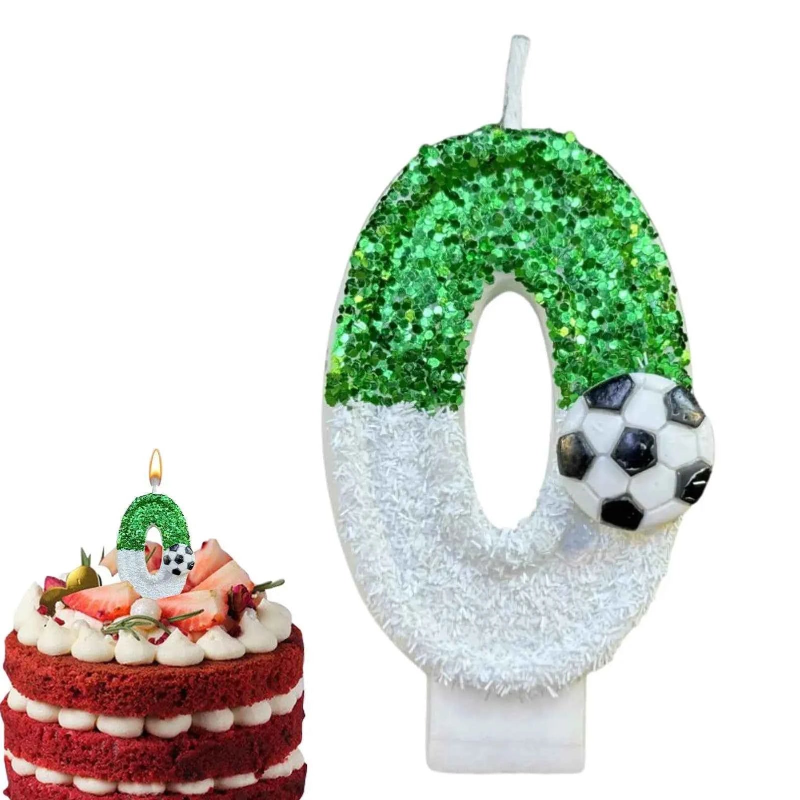 Football Birthday Number Candles, Candle Numbers for Cakes, Decorative Number Candles, Cake Topper Decoration for Birthday