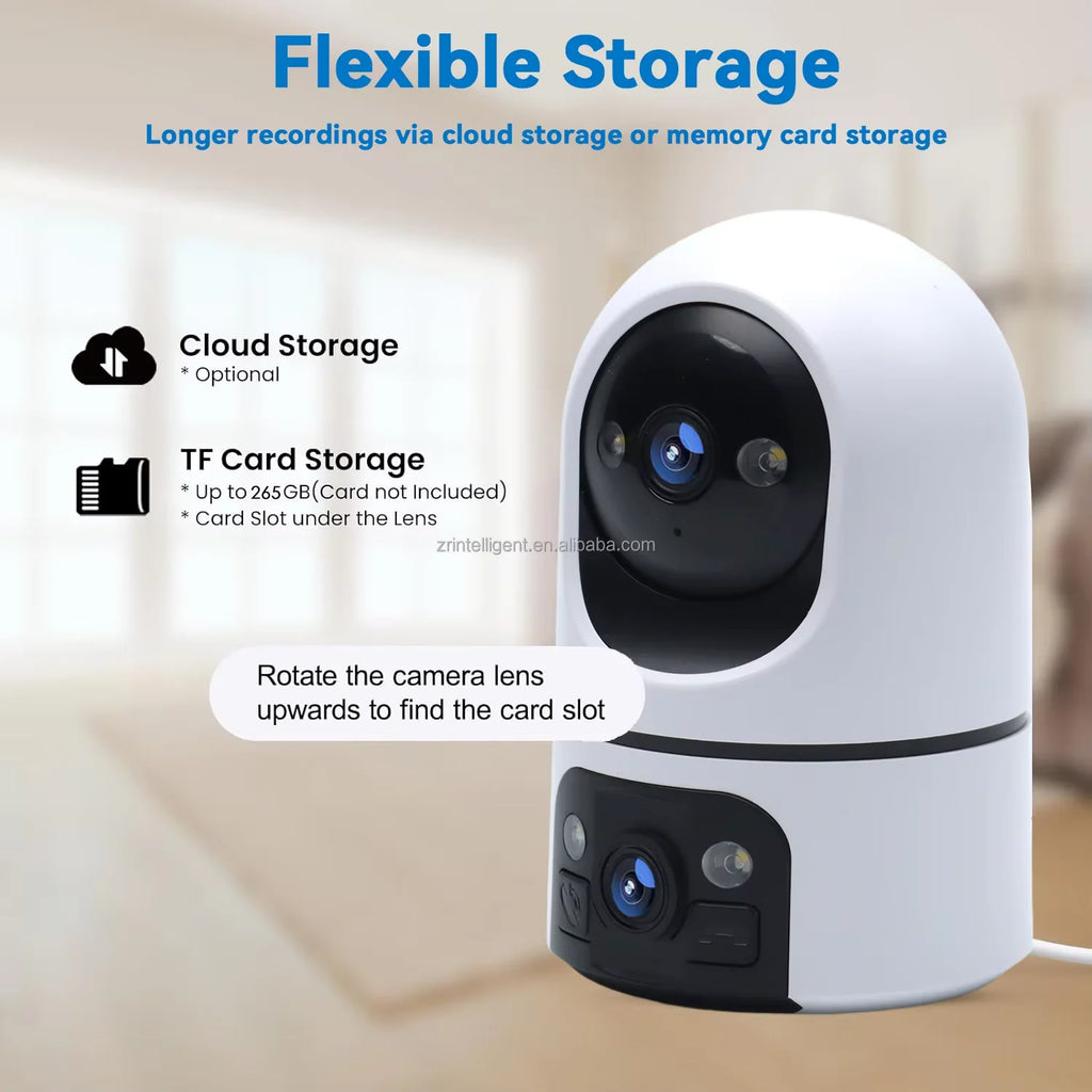 New 10MP 5K HD Clear WiFi Baby monito Dual Screen Video Call PTZ Night View Pet Camera Home Surveillance Cam Monior