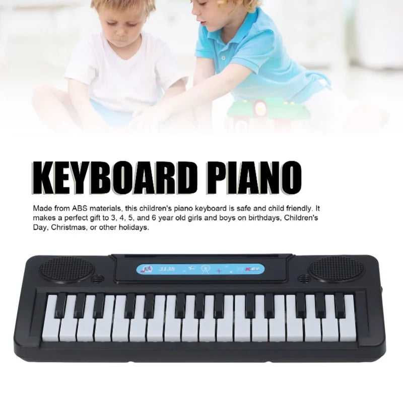 31 Keys Kids Piano Keyboard Portable Electronic Keyboard With Microphone For Beginners 3-6 Years Old Boys Girls