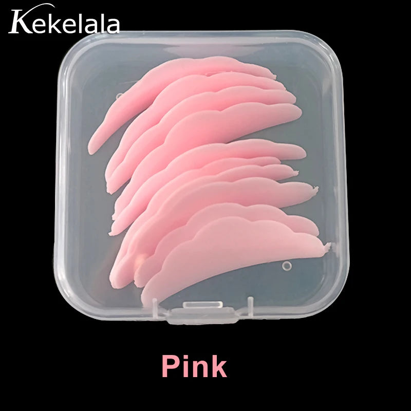 10Pcs Reusable Eyelash Lifting Kit Silicone lamination Pad Eyelash Perm Rods 3D Eyelashes Extension Curler Pad Makeup Tool