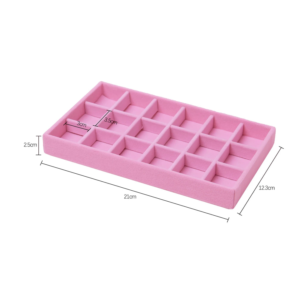 Velvet Jewelry Box Organizer DIY Earring Necklace Ring Jewelry Display Tray Portable Storage Box Jewelry Organizer Display Case