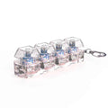 LED Keyboard Key Chain Fidget Toy for Adults Fidget Clicker Decompression Keychains Stress Relief Gadget Interesting Pendant