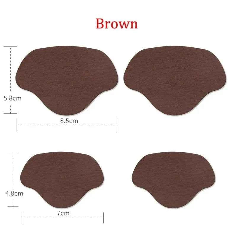 4Pcs Sneaker Heel Repair Pad Adjustable Size Wear-resistant Footbed Invisible Heel Repair Pad Repair Shoe Hole Pad Back Sticker
