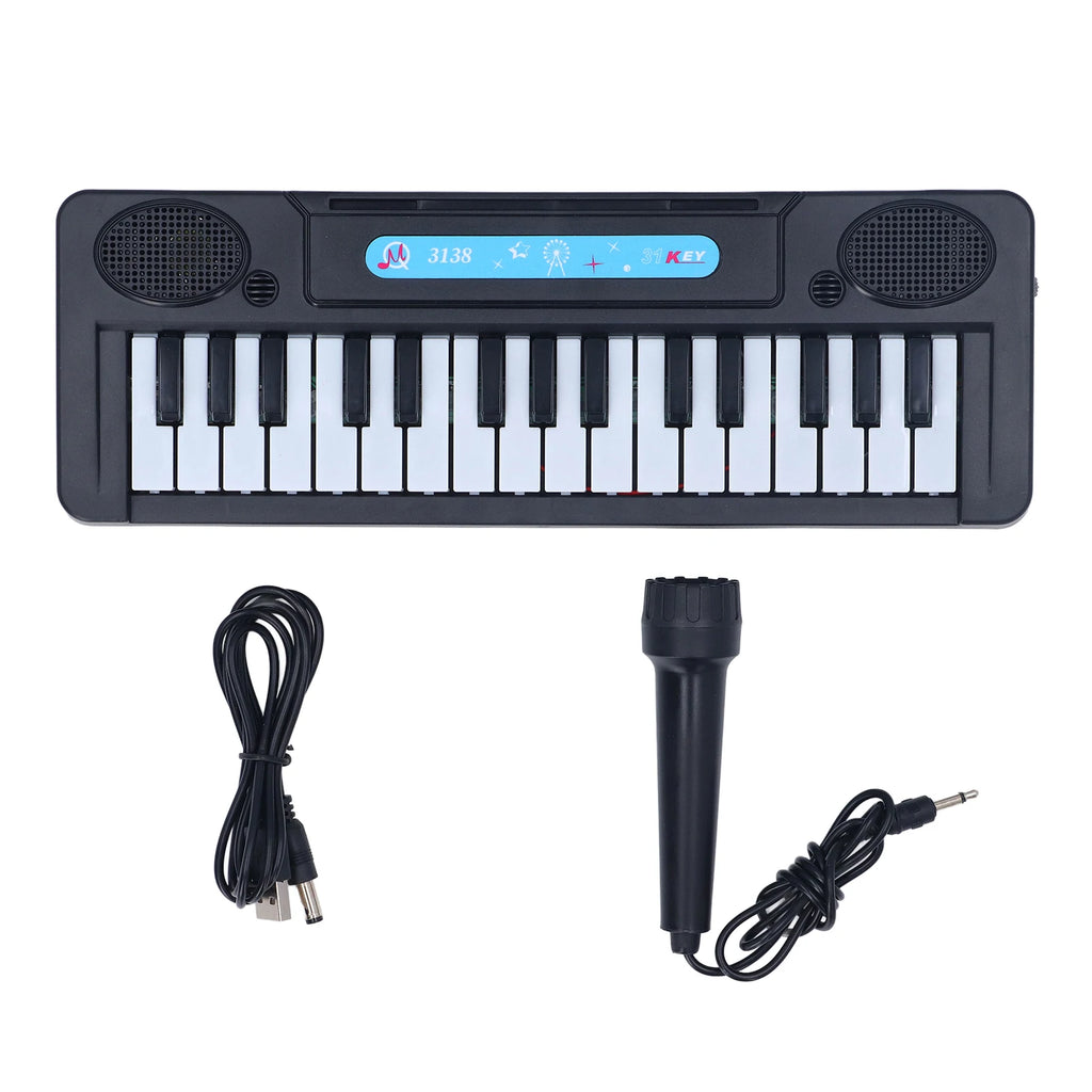 31 Keys Kids Piano Keyboard Portable Electronic Keyboard With Microphone For Beginners 3-6 Years Old Boys Girls