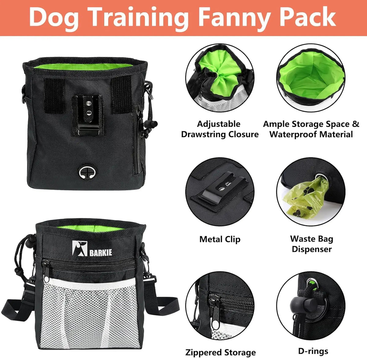 Dog Training Treat Pouch Set – Clicker, Whistle & Bags