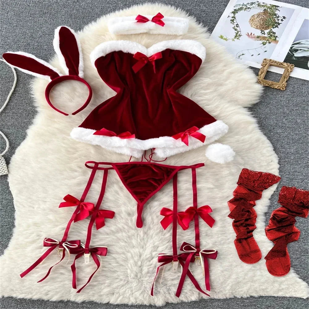 Summer Girls Sexy Hot Sweet Transparent Suspender Mini Dress Women Elastic Waist And Backless Strap Lolita Pajamas Bubble Skirt