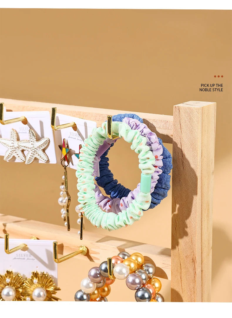 Jewelry Organizer Multi Tiers Jewelry Holder Jewelry Display Stand Earring Holder with Hooks for Rings Bracelets Showcase