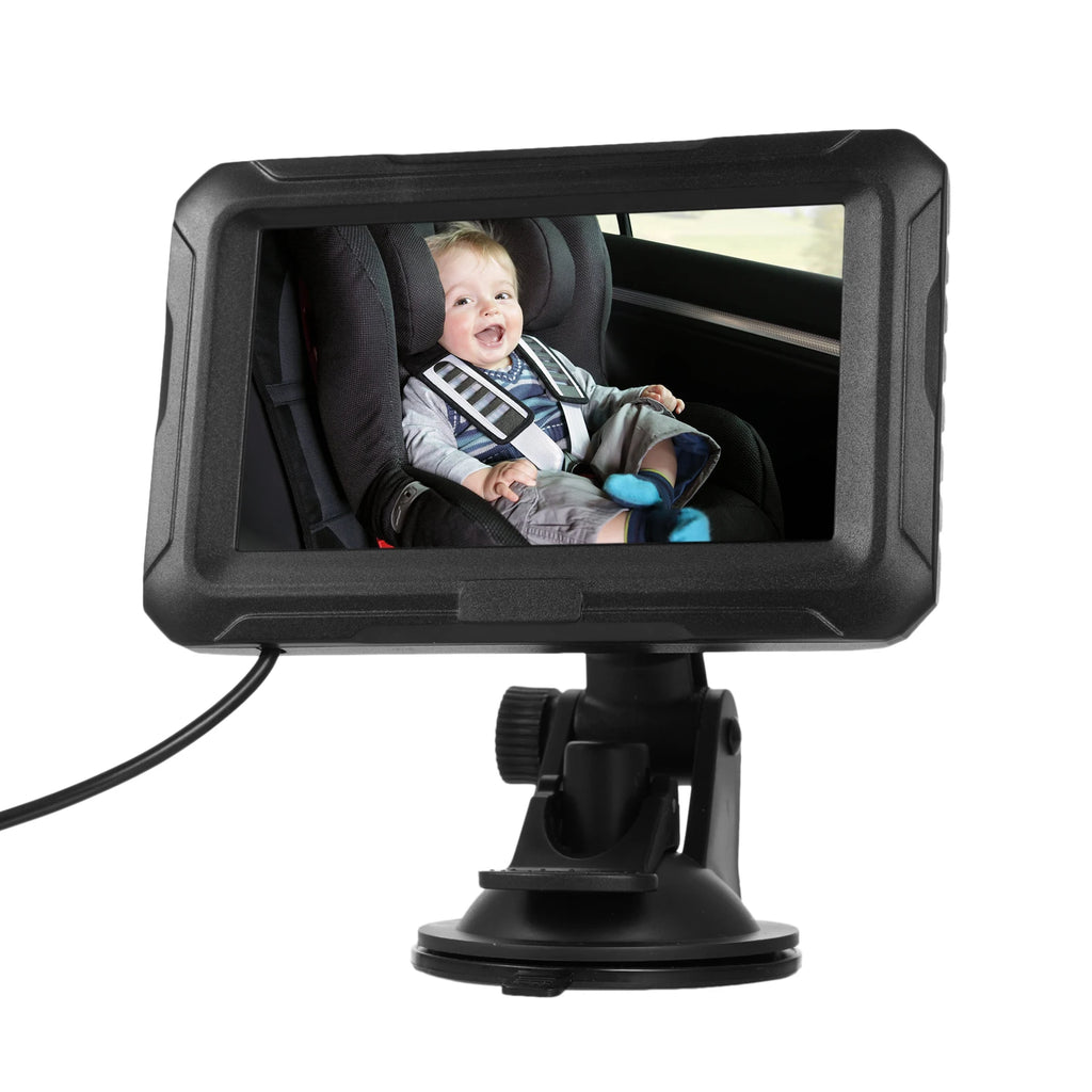 Baby Car Mirror 1080P Monitor with Camera USB Plug 4.3" Baby Camera With Night Vision 150°Viewing Angle for Infants Kids Pets