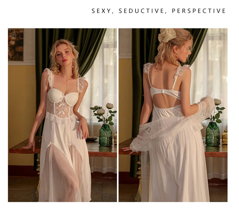 REBEYULIN Brand Sexy Sleepwear Women Dress Solid Casual Suspenders with Pad Pajama Comfortable Breathable Night Women Sleepwear
