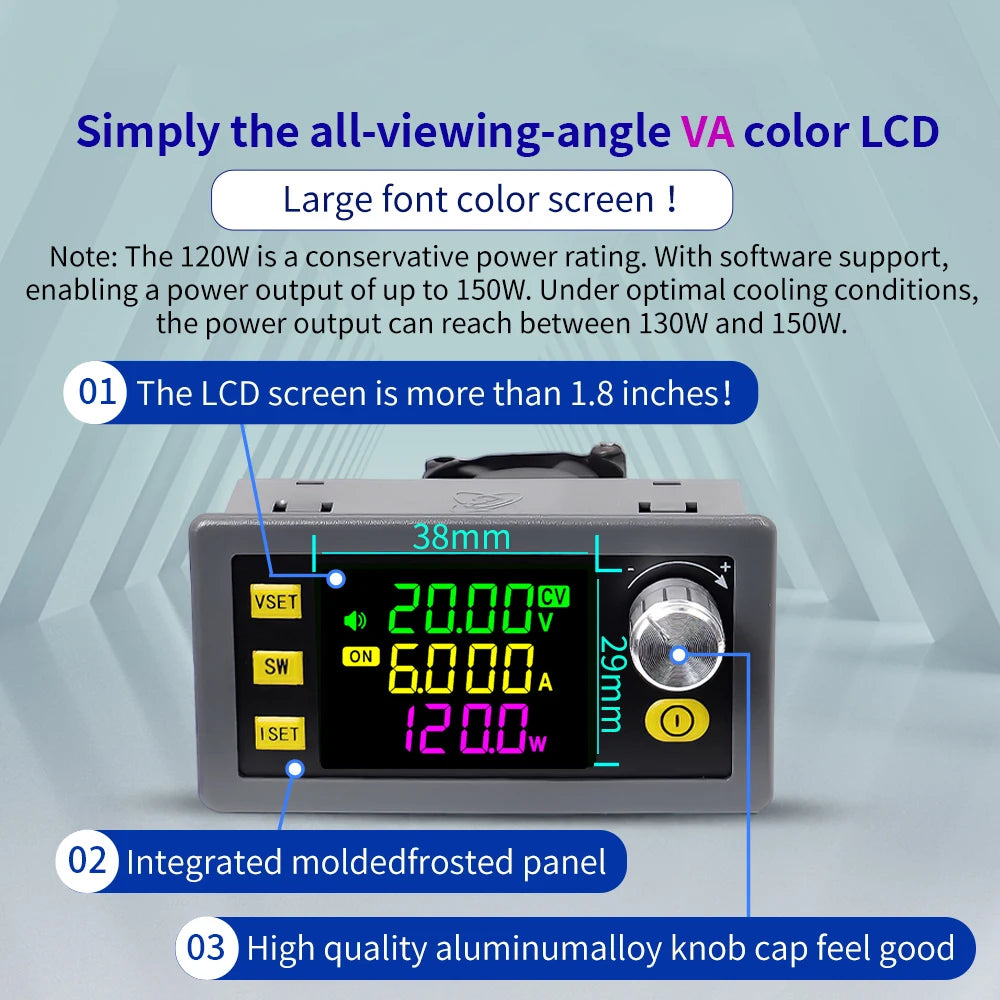 SK60 SK120 DC Buck Boost Converter CNC Adjustable Regulated Laboratory Power Supply Constant Voltage Current Solar Charge Modul