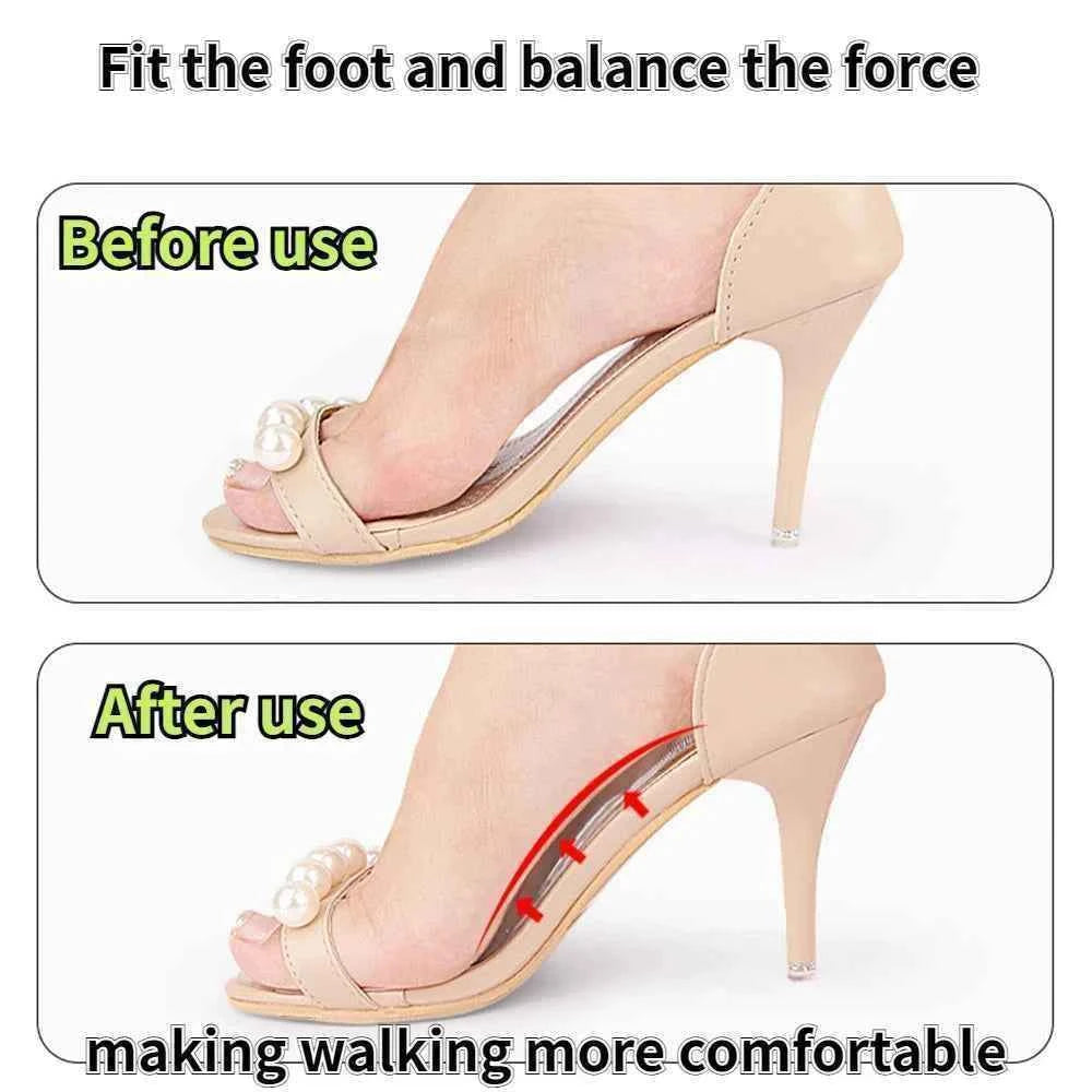 Anti Slip Sole Pads For High-Heels Arch Support Self-adhesive Sandals Insole Summer Comfortable Gel Insoles Silicone Cushion