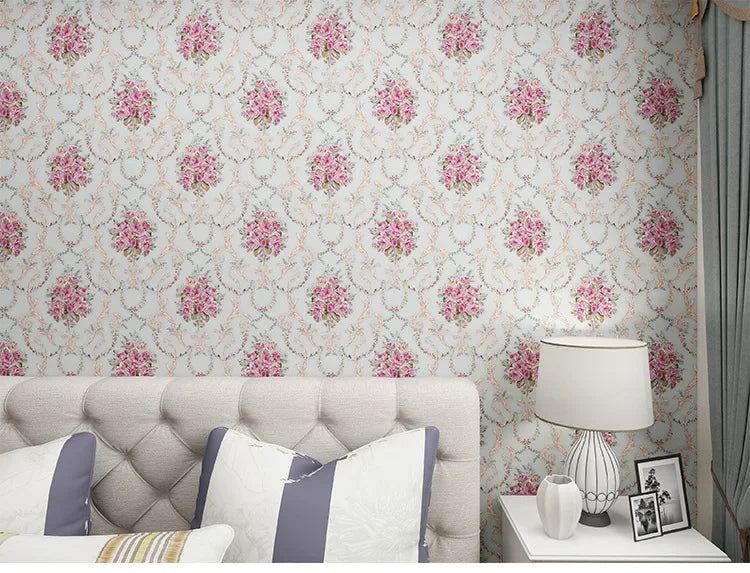 Home Decor Retro Floral Wallpaper Renovation of Bedroom and Living Room Decorative Walls