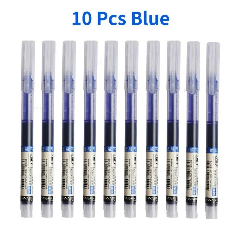 3-102Pcs/set High Quality Needle Type Gel Pens Straight Liquid Ballpoint Pen Kawaii Stationery School Office Supplies Writing