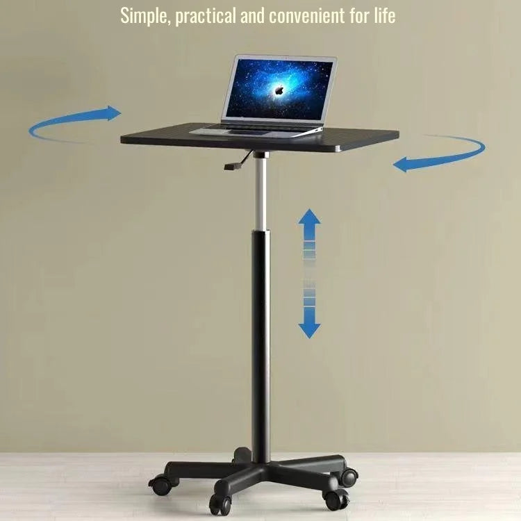 Small lift desk computer desk work desk with pulleys movable standing desk bedside table office desk