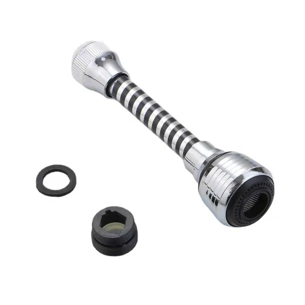 Kitchen splash proof PVC black wire long thread installation splash proof head pressurized soft aerator shower faucet