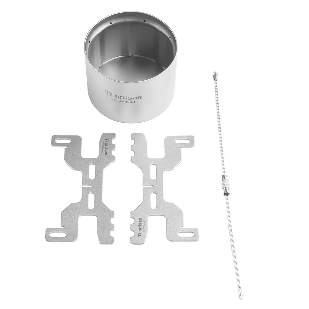 70ml Camping Titanium Alcohol Stove Lightweight Liquid For Furnace Titanium Alcohol Stove Outdoor Camping Accessories