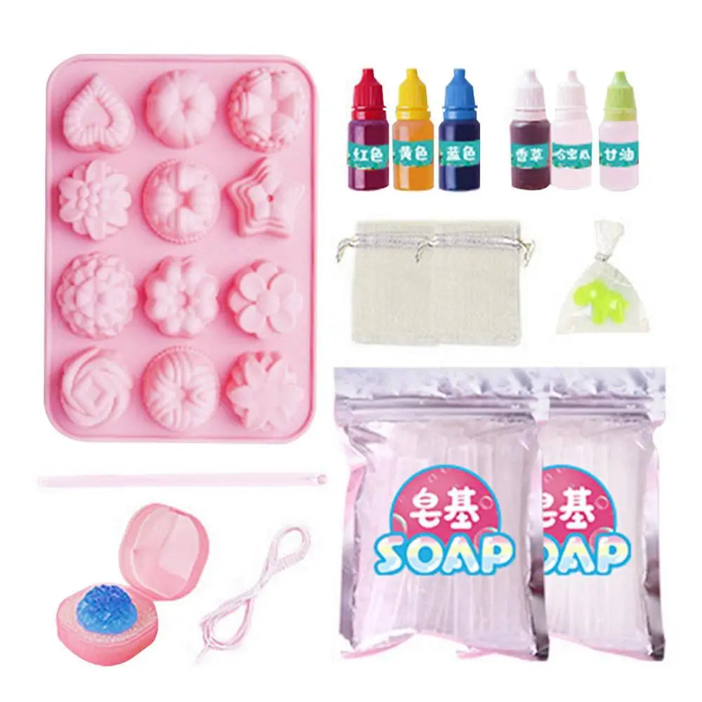 DIYHandmade Soap Kits Soap Making Crafts Science Toys With Crystal Powder Educational Hand Making Toys For Kids Christmas Gift