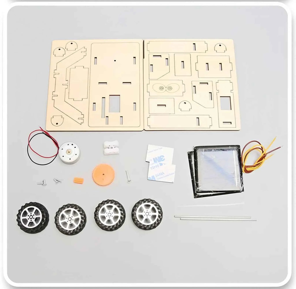 Solar Car Lunar Exploration Vehicle Children's Diy Hand-Assembled Model Diy 3d Wooden Puzzle Science And Education Toys