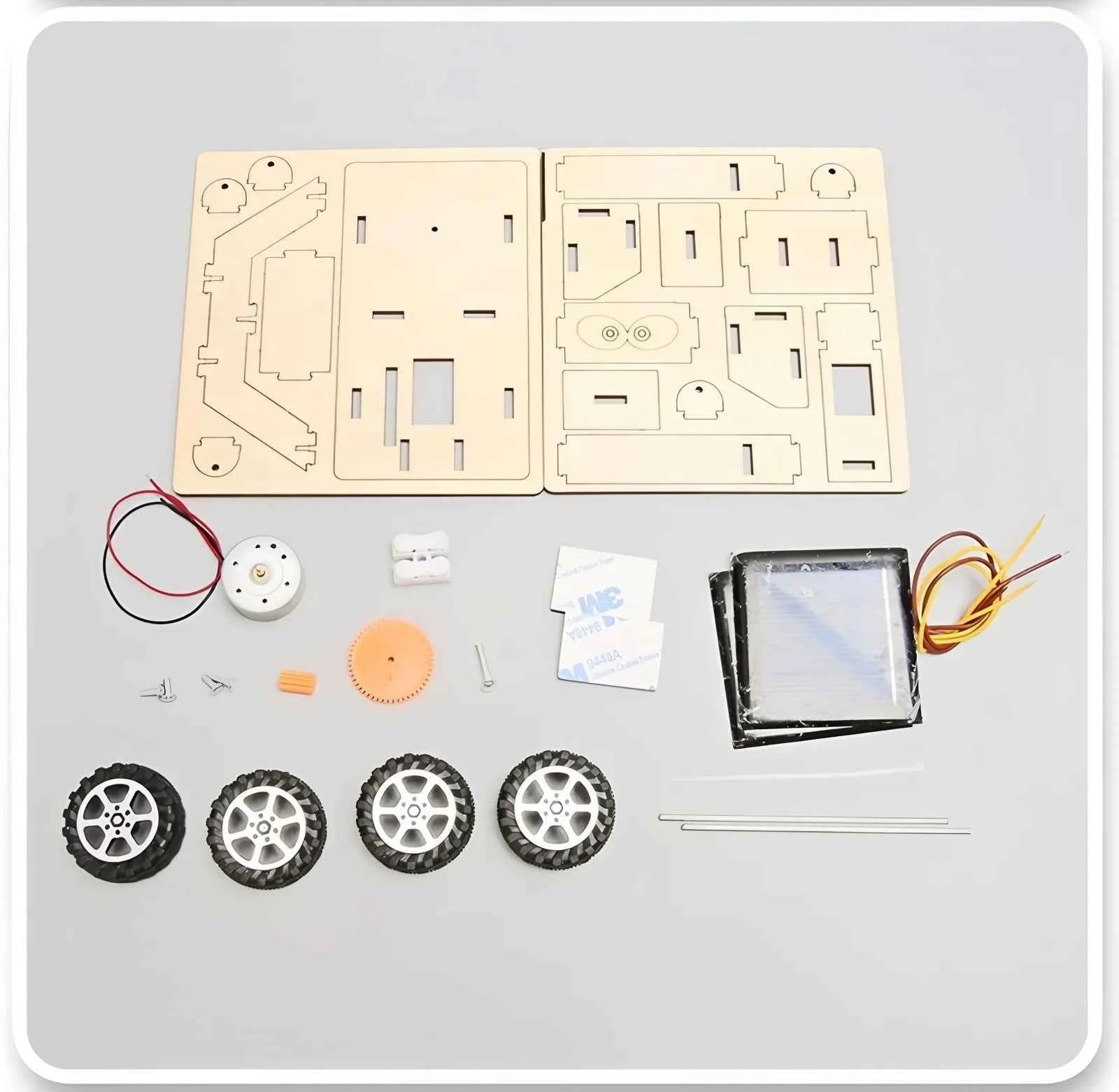 Solar Car Lunar Exploration Vehicle Children's Diy Hand-Assembled Model Diy 3d Wooden Puzzle Science And Education Toys