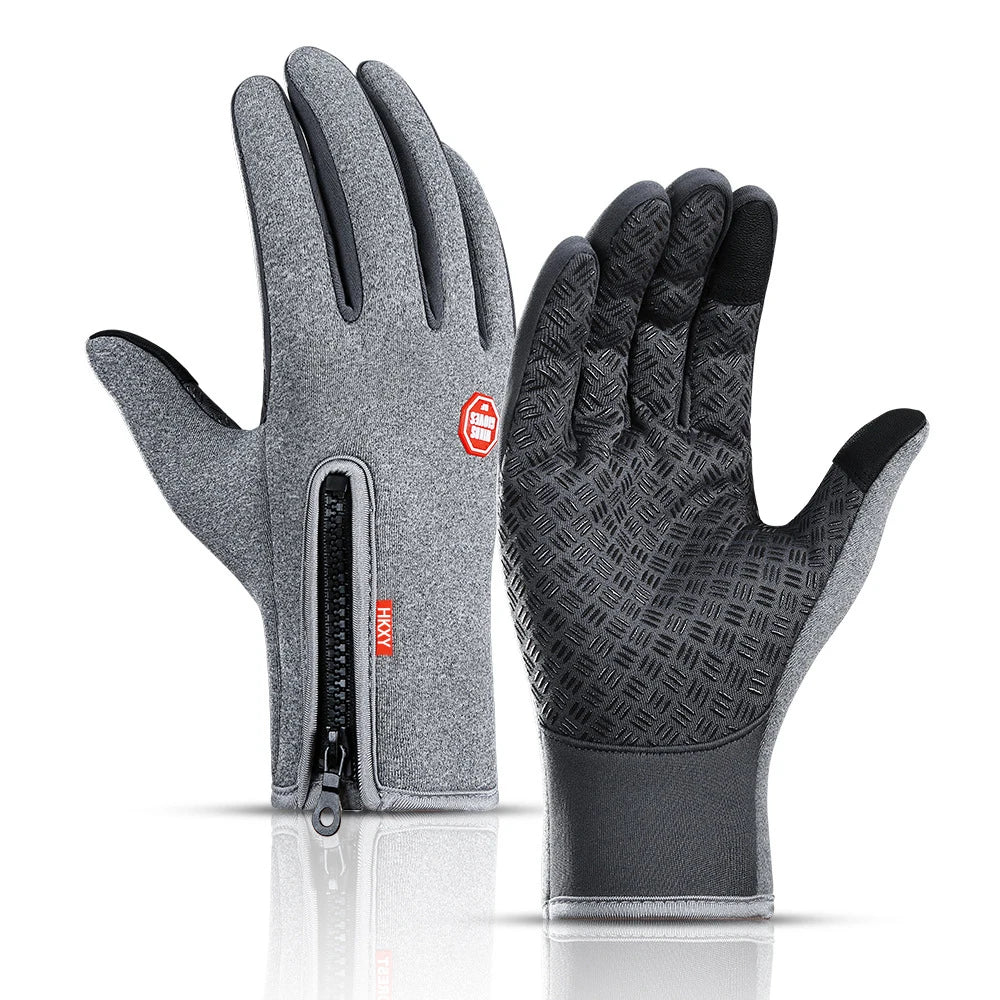 Winter Warm Gloves Men Women Touchscreen Waterproof Cycle Gloves Male Outdoor Sports Plus Velvet Motorcycle Running Ski Glove