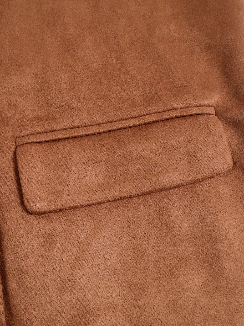 Women's Suede Loose Coat, Elegant Fall & Winter Buttoned Blazer Jacket, Plain Pattern, Moderate Fabric Thickness, Loose Fit