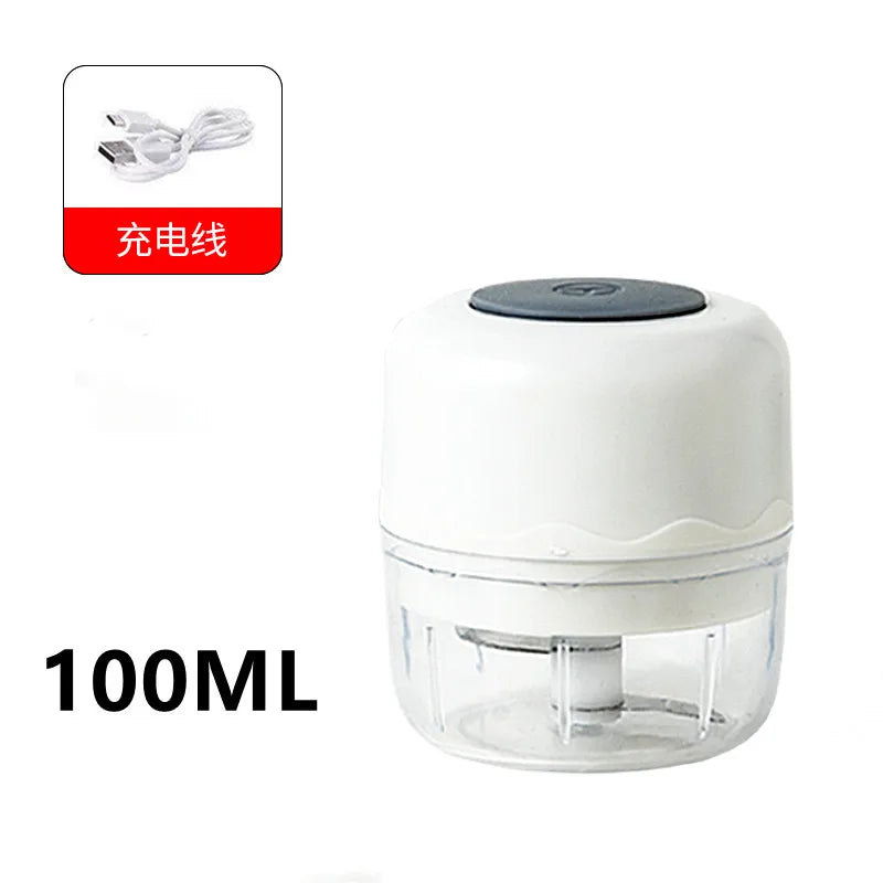 Electric Garlic Masher Crusher Cutter Meat Mincer Food Chopping Vegetable Chopper Kitchen Tools Grinder Pepper Chili Machine