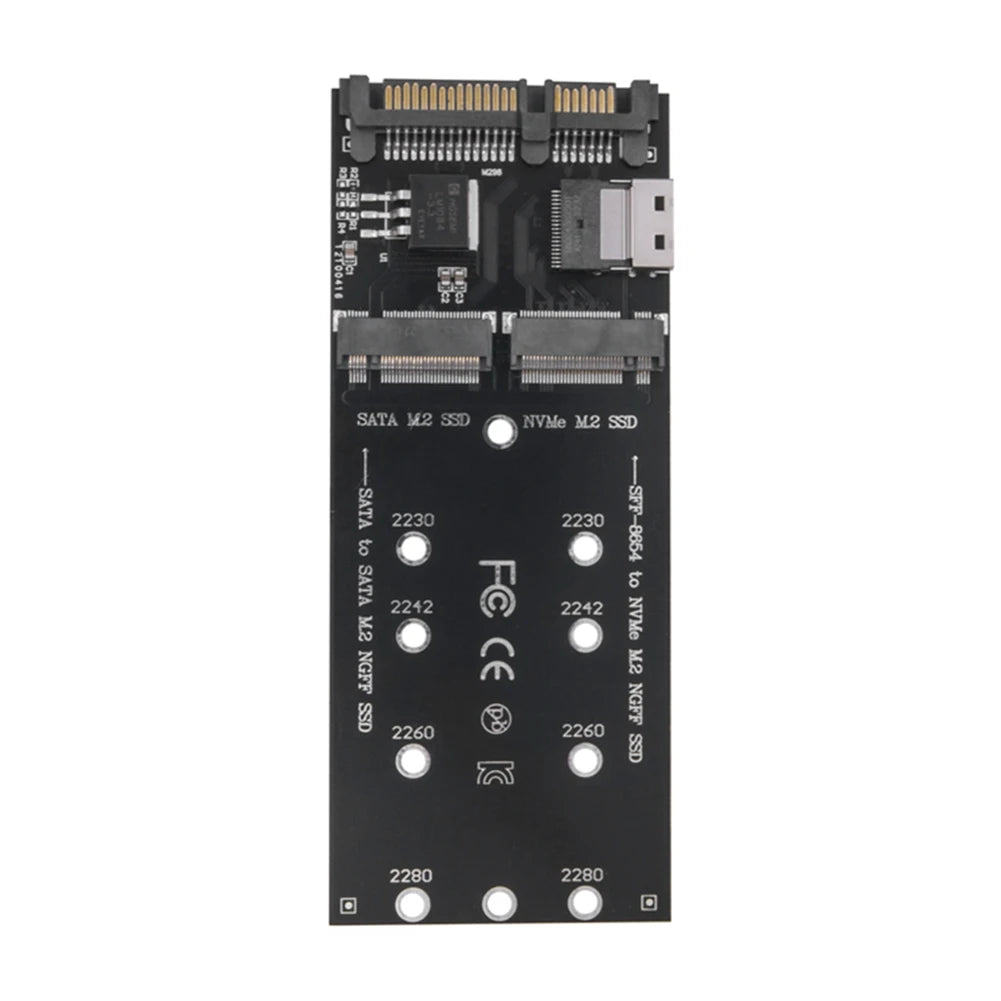 M.2 To SATA Adapter SFF-8654 To M2 NVME SSD 22Pin SATA To M2 Expansion Card Converter Riser Board Fit for Mainboard