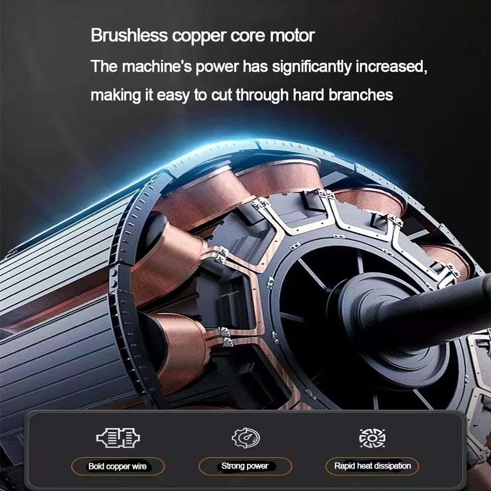Brushless Electric Pruning Shears Garden Tools Pruner 0/1 LED Screen Cordless Fruit Tree Scissors For Milwaukee 18V Battery Pin