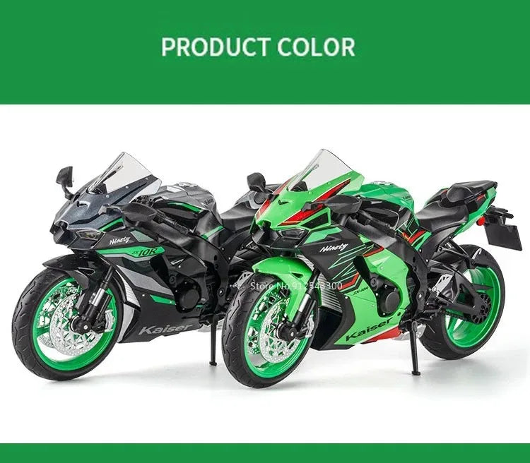 1:9 Scale 1299 Kawasaki ZX-10R Motorcycle Model Toy Car Diecast Metal Shock Absorption Racing Motor Models Boys Birthday Gifts