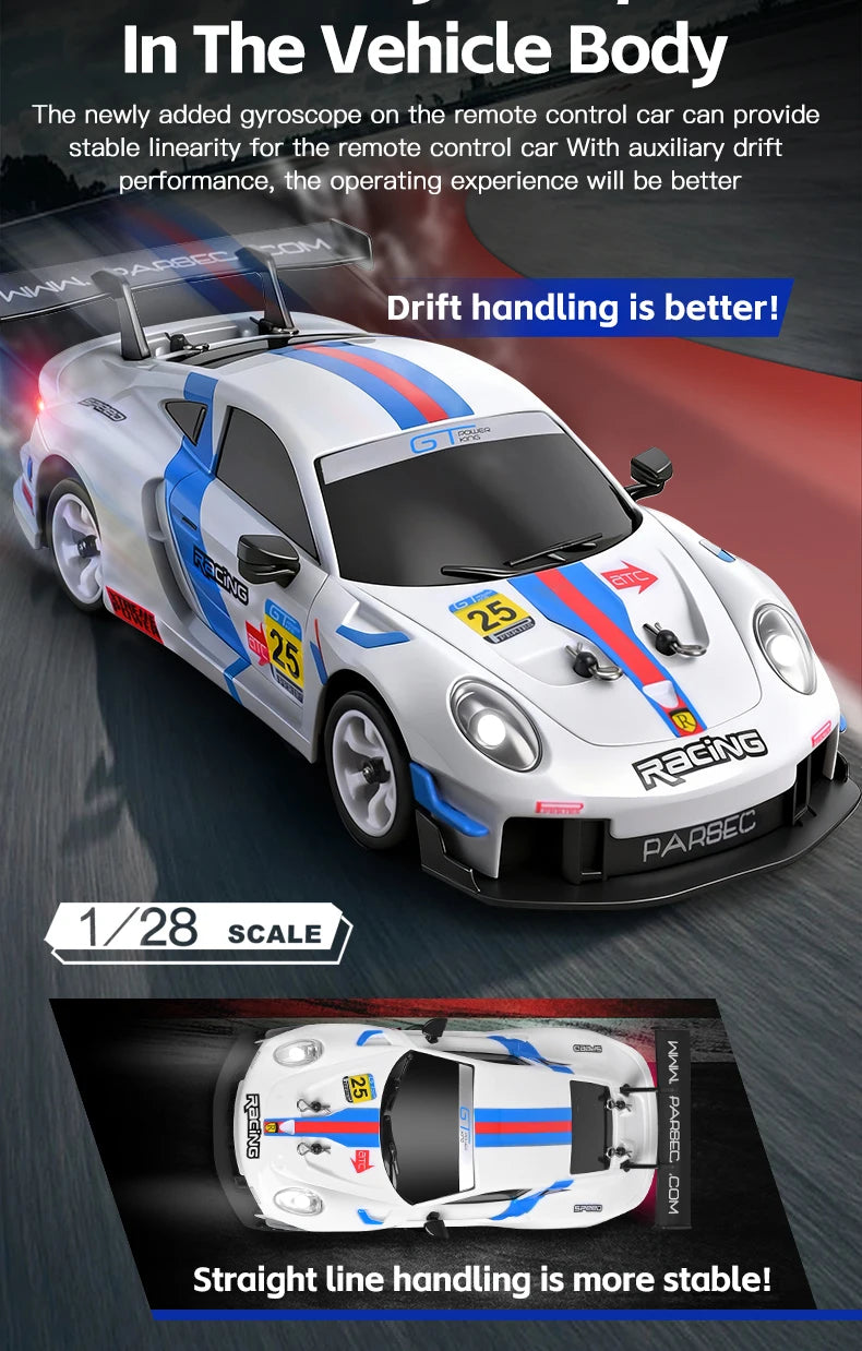 WLtoys 1/28 RC Drifting Car 284191 284019-A Upgraded Gyro 4WD High Speed Radio Control Model 2.4G Drift Racing Vehicle Mini Gift