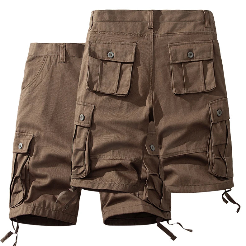 Tactical Cargo Shorts Men Camo Joggers Shorts Casual Outdoor Sports Half Pants Pocket Cotton Breathable Cargo Shorts