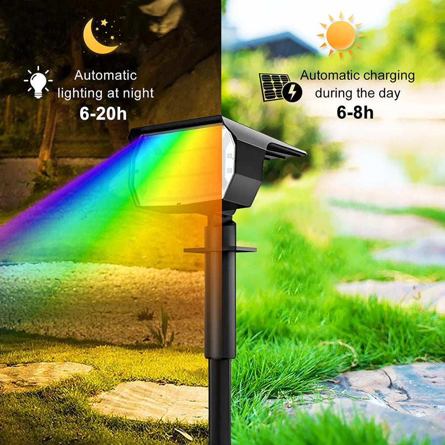 1/2/4PCS Solar Spot Light 68/72 LED Outdoor Garden Solar Landscape Spotlights Waterproof 3 Modes Wall Light Door Backyard Garage