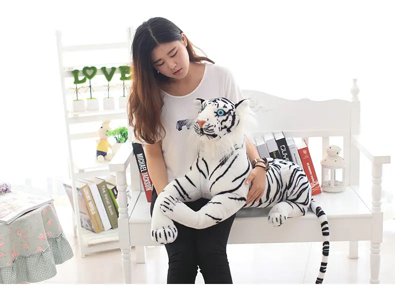 30-120cm Cute White Tigers Plush Toys Simulation Tigers Stuffed Dolls Baby Pillow Plush Kid Toys Gift