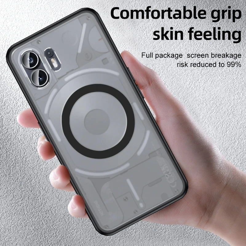 Magnetic Wireless Charging Armor Magsafe Case For Nothing Phone 3 2 1 2 Plus 3a Pro Military Shockproof Back Cover