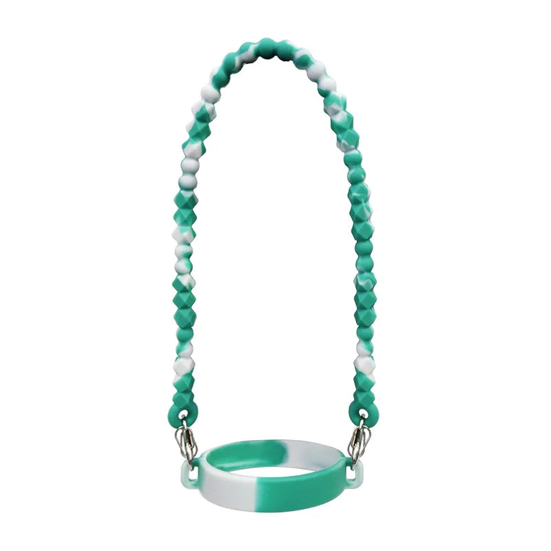 Water Bottle Handle - Soft Silicone Holder, Sling, Lanyard Fits Most 8-40oz Bottles