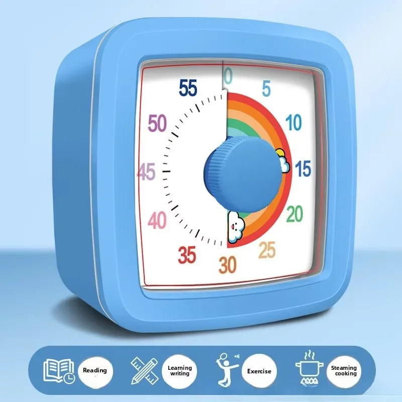 Kids Children Reminder Time Management Tool Visual Timer Night Light Ultra Silent Alarm Clock 60 Minutes Countdown Timer Digital