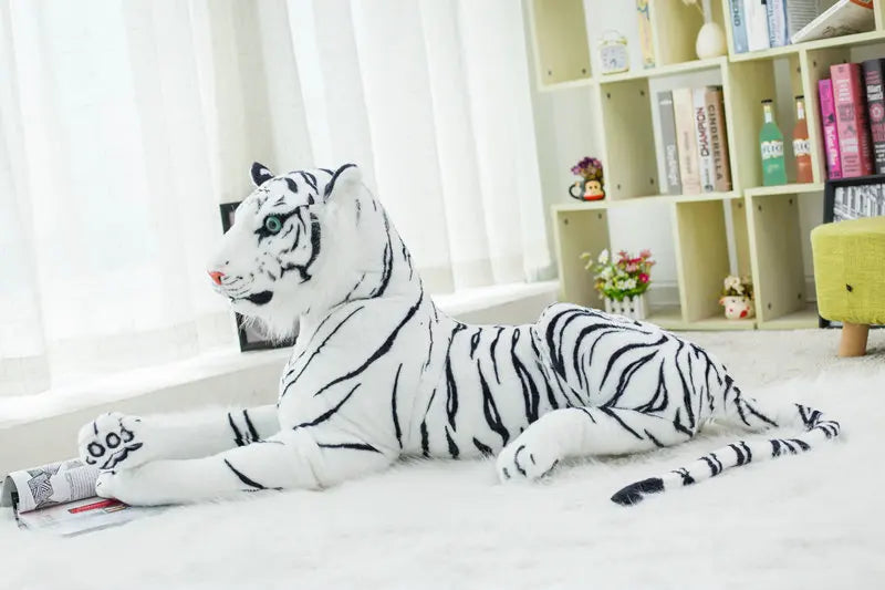 30-120cm Cute White Tigers Plush Toys Simulation Tigers Stuffed Dolls Baby Pillow Plush Kid Toys Gift