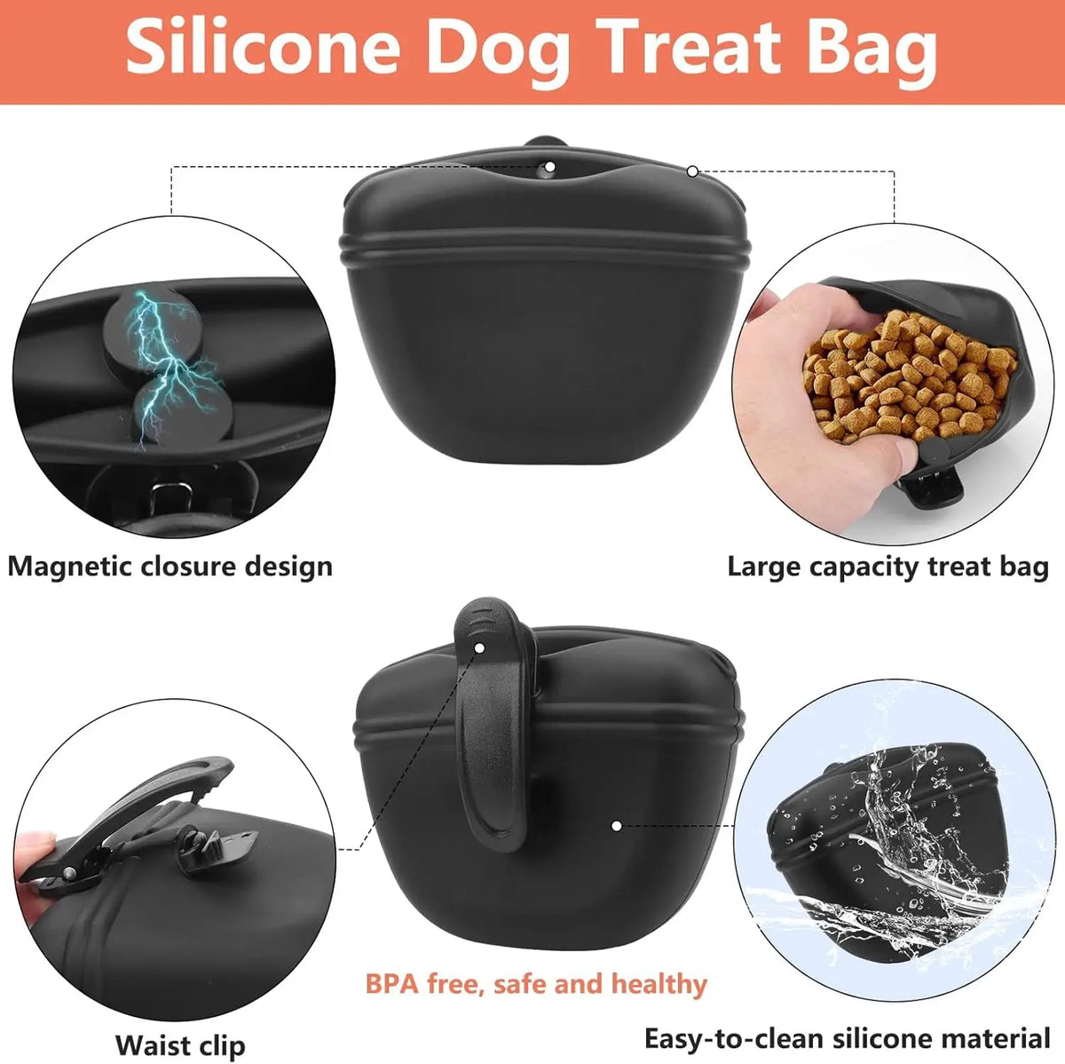 Dog Training Treat Pouch Set – Clicker, Whistle & Bags