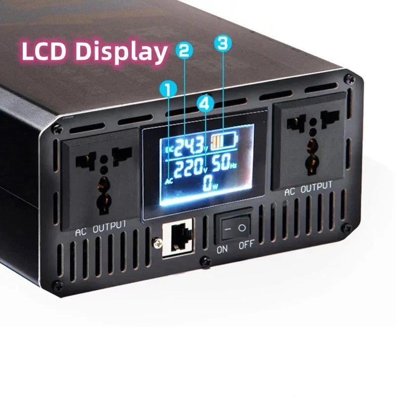 Pure Sine Wave Inverter 12V 220V 1000W-5000W DC 12v To AC 220v Power Supply Converter Car Solar Inverter