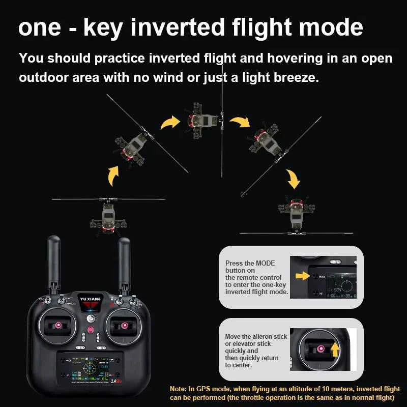 YXZNRC 1/32 Scale AH-1 ''Cobra'' Helicopter F112S 9CH GPS Positioning Optical Flow +LiDAR TOF Altitude Hold RC Helicopter RTF