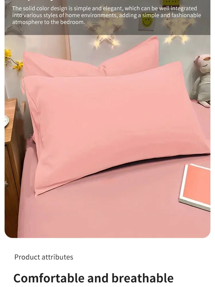 2pcs Brushed Pillowcase Soft Breathable Pillowcase Premium Quality Pillow Covers For Bedroom Sofa Home Decor