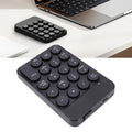 Mini Numeric Keypad with Round Keycaps 2.4G Wireless & BT Portable Financial Accounting Numpad Number Keyboard for PC Laptop