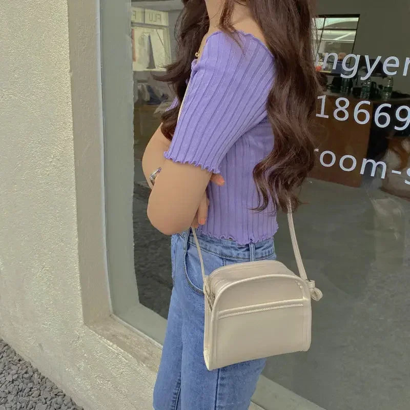 Off The Shoulder Top Women Knitted Sexy Short Sleeve Slim Fit T-Shirts Crop Top Y2k Top Summer Clothes Korean Casual Tees Female